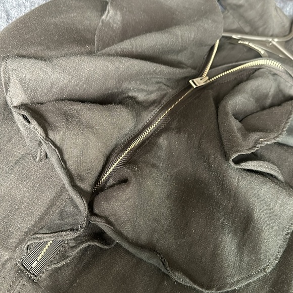 Club Monaco one size black ruffle zip dress - Picture 8 of 14